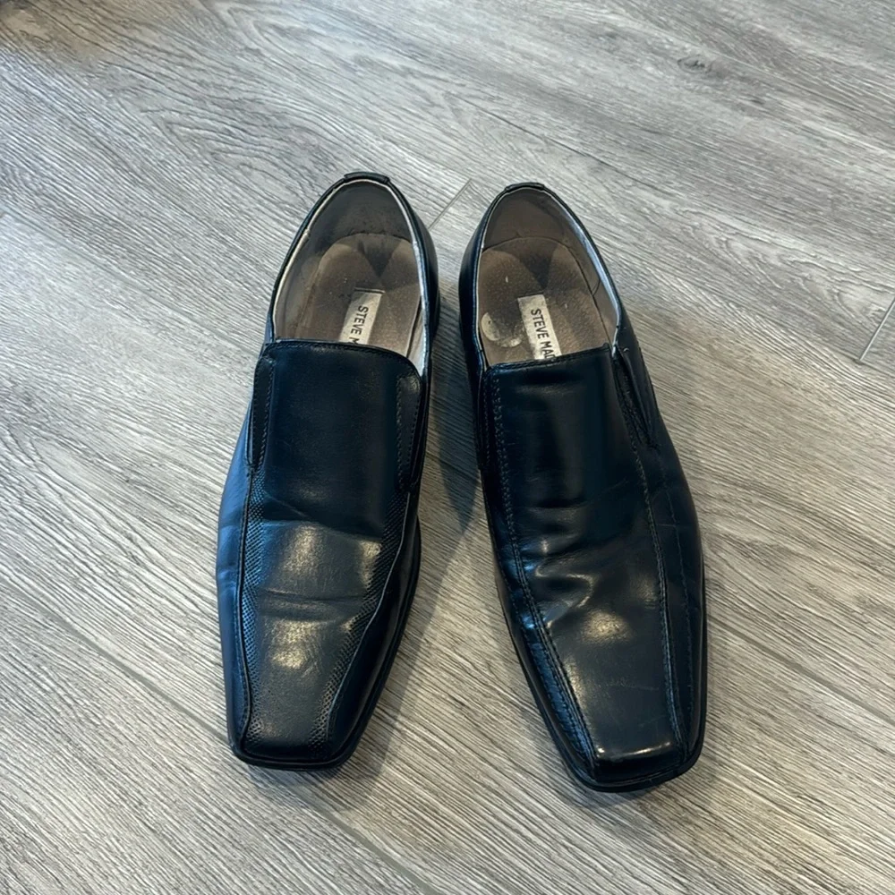 Steve Madden Men’s miller leather lining black dress shoes Size 10 - Picture 1 of 6